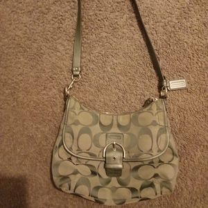Grey coach purse and wallet